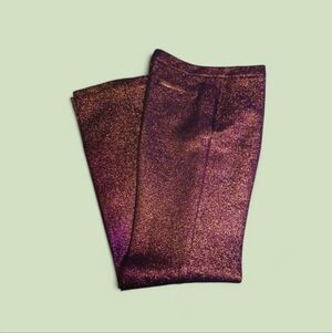 NWT BCBG MAXAZRIA Bronze Metallic Pants, FLARED - Size 6